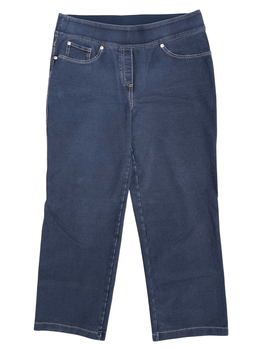 Nygard Slims Dark Wash Straight Leg Pull On Jeans Size L 14-16